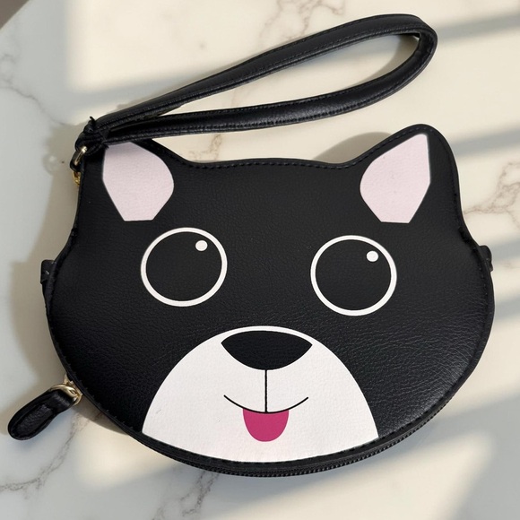 Betsey Johnson Handbags - Luv Betsey Johnson darling Coin Purse,Wristlet Cat White Black Zip Closure 5"x7"